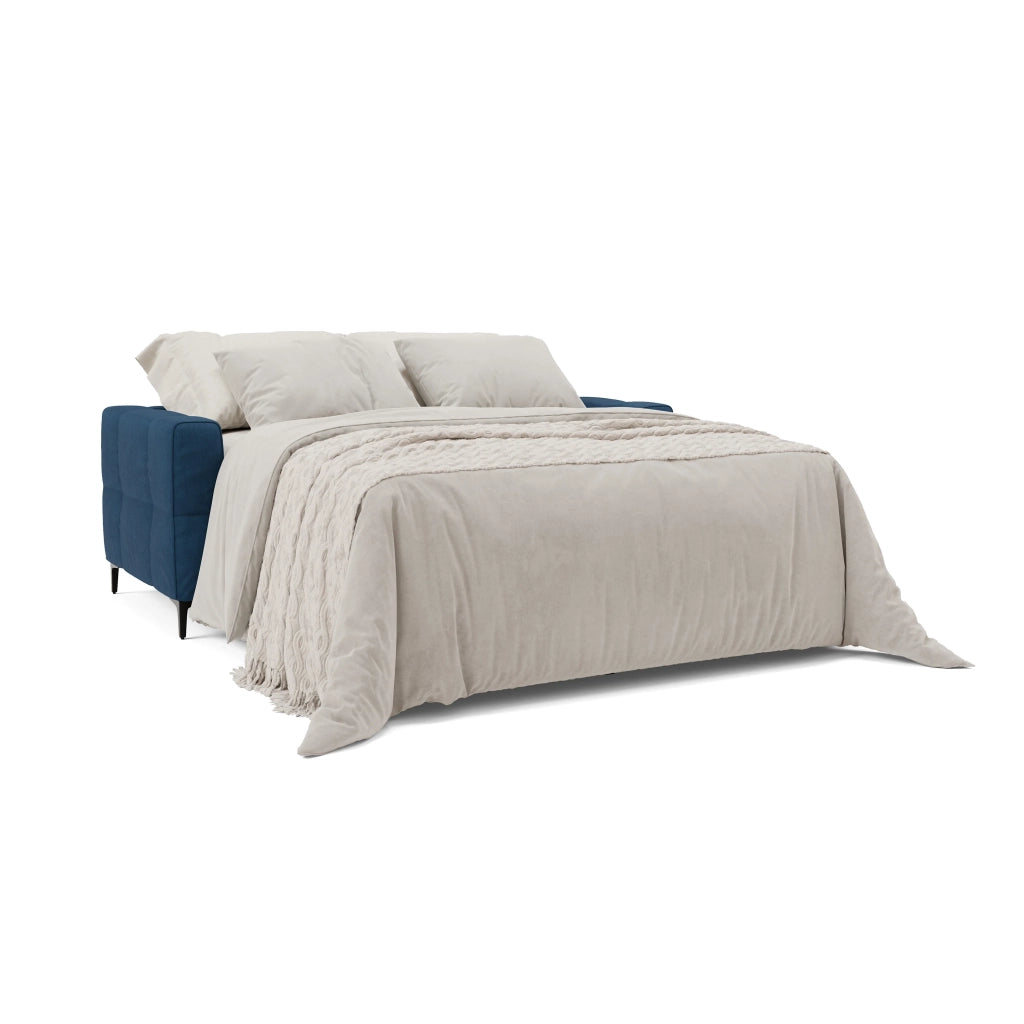 Gardenia Divano letto materasso alto 18 cm con poggiatesta reclinabili e rivestimento impermeabile T02 198 cm (mat. 140x197) blu