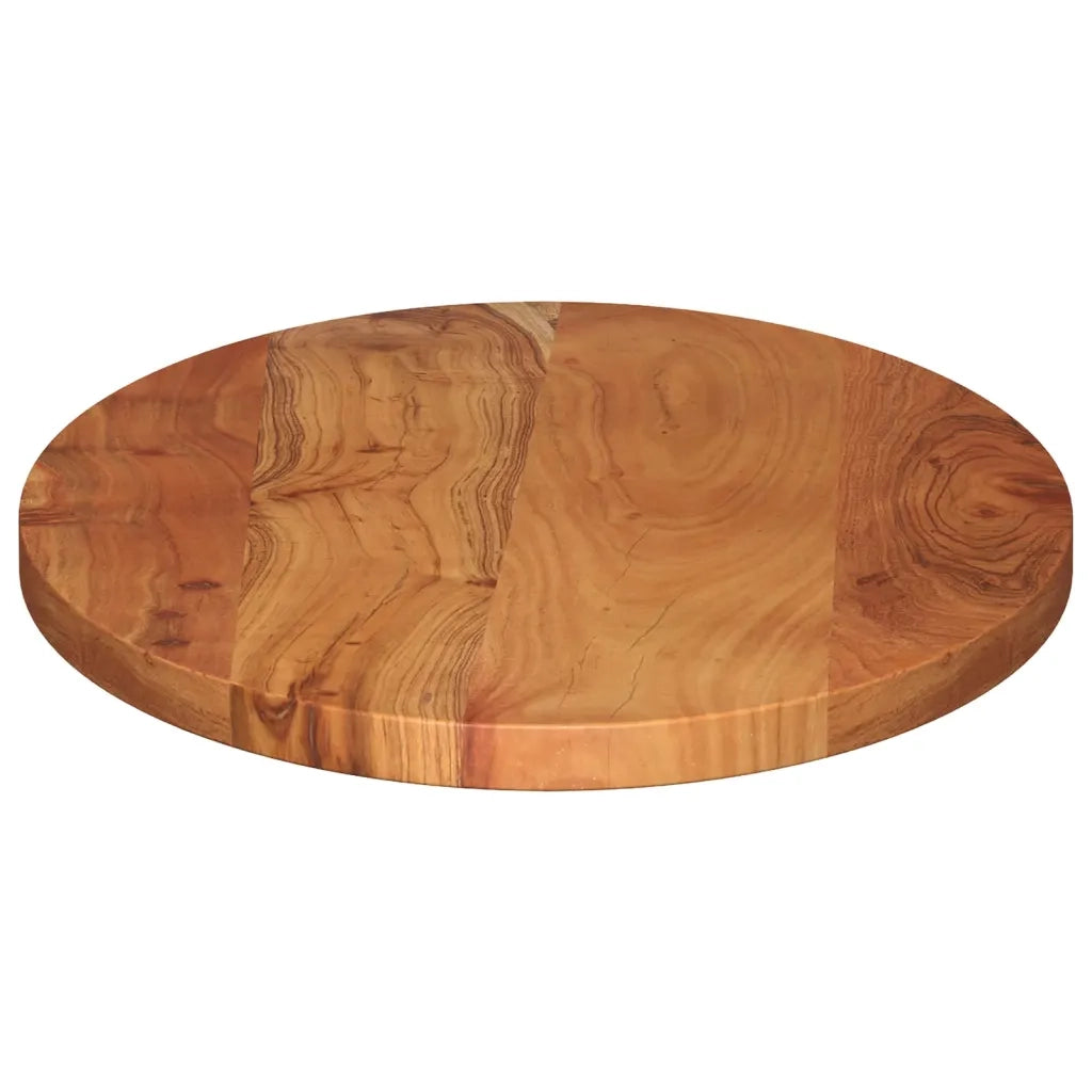 Piano Tavolo 80x40x2,5cm Ovale in Legno Massello di Acacia 370798