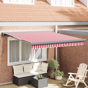 Tenda Retrattile Automatica Rossa e Bianca 350x250 cm