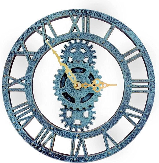 Orologio da muro esterno 30 cm - orologio da giardino vintage - impermeabile - verde - 30 cm