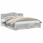 Letto matrimoniale | Letto per adulti | Struttura del letto con testiera Grigio cemento 180 x 200 cm