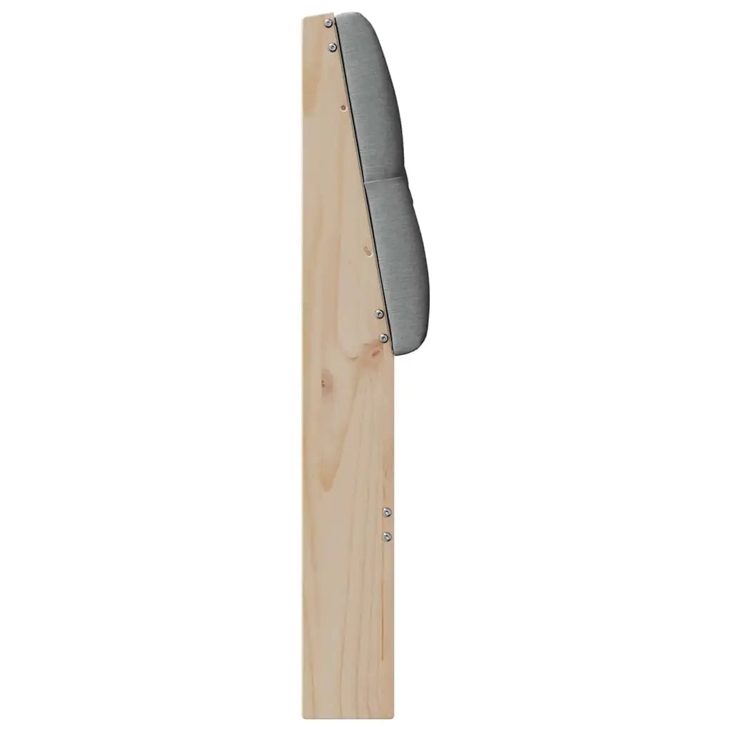 Testiera imbottita-Testiera con Cuscini-Testata Grigio chiaro 100 cm Pino massello 920785