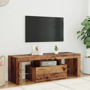 Mobile Porta TV con LED Legno Antico 120x36,5x40 cm Multistrato 856301