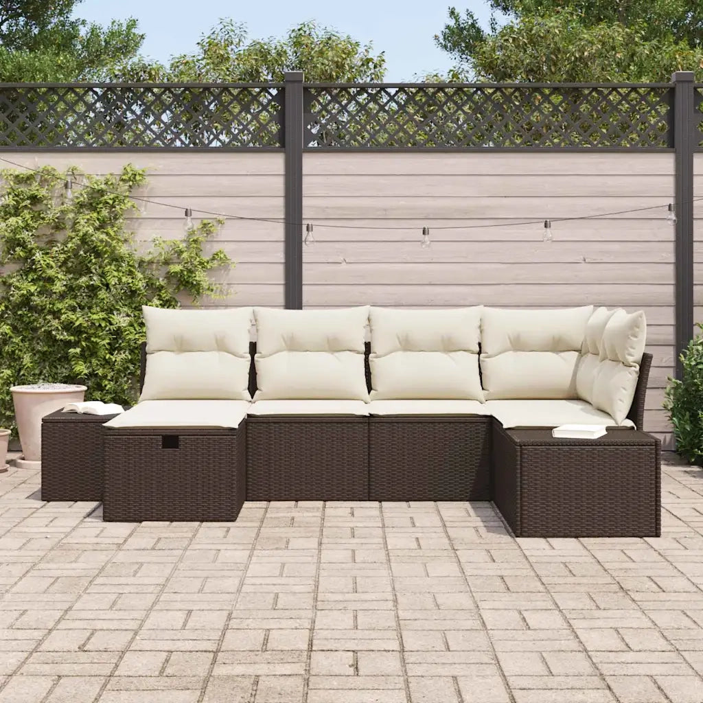 Set di divani con cuscino 6 pcs polyrattan
