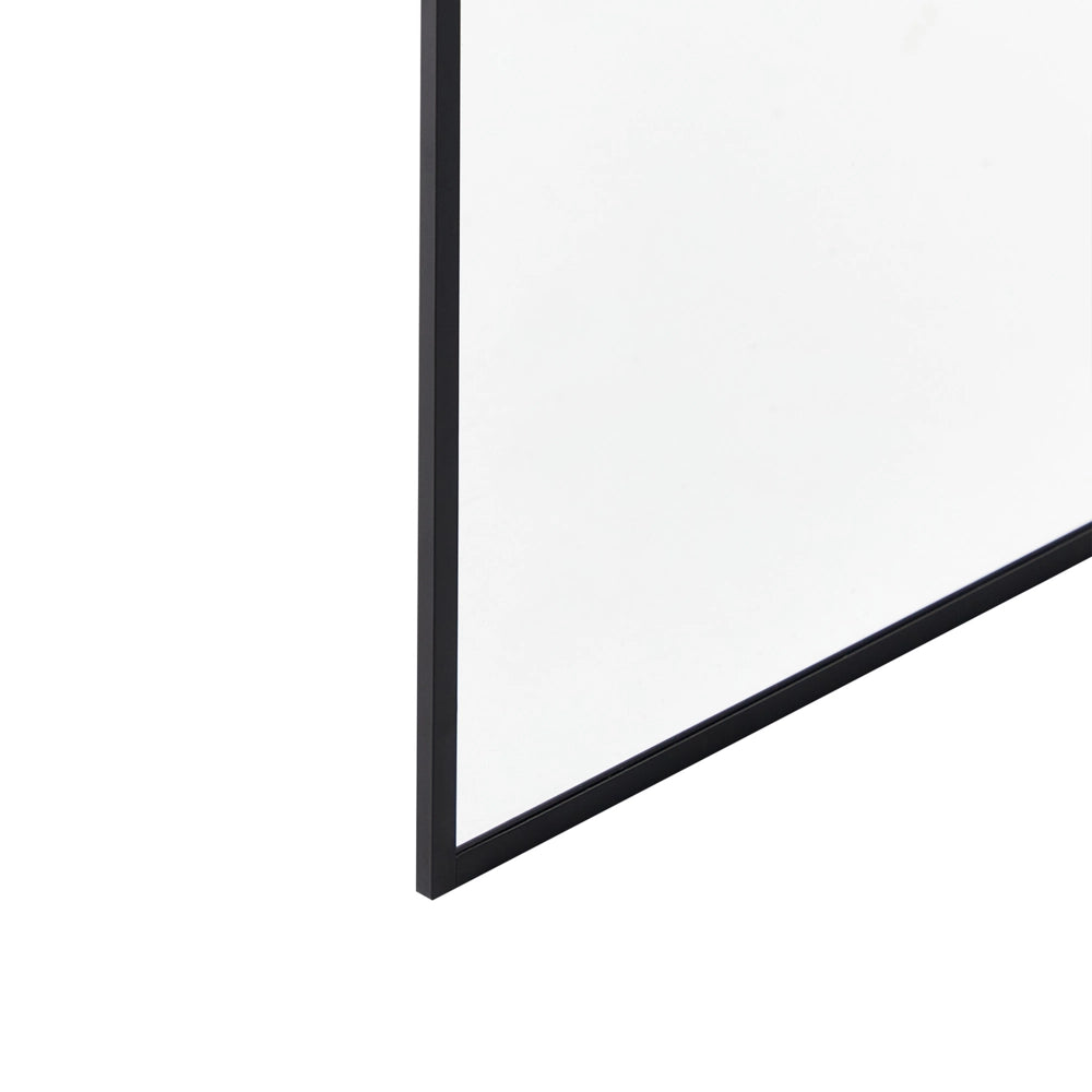 Schermo per doccia Vetro temperato Nero Cornice in acciaio inossidabile Bagno per ambienti umidi Box senza porta 90 x 190 cm