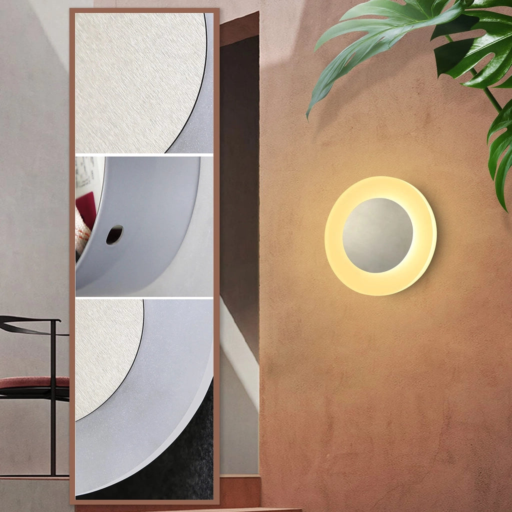 ZMH Applique da parete moderna a LED per interni 16cm 68W bianco caldo per corridoio o scale