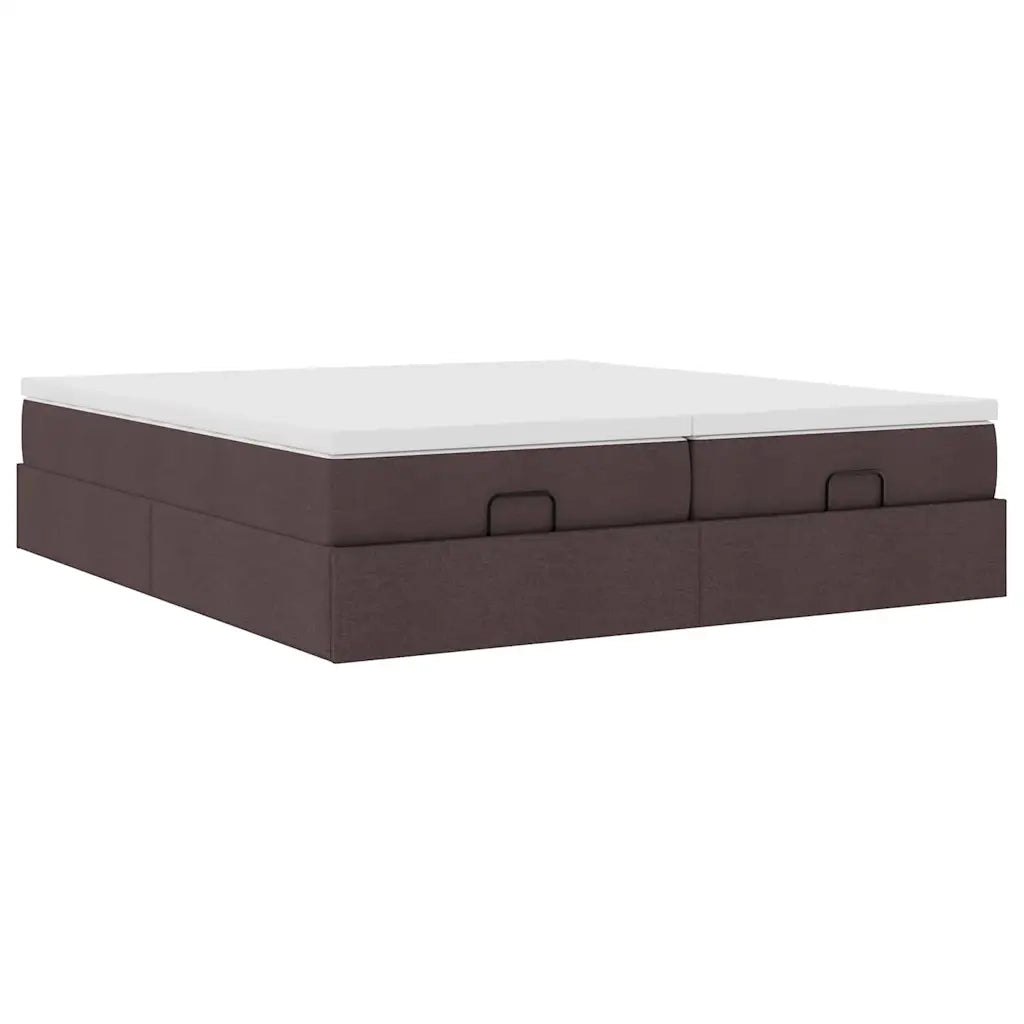 vidaXL Struttura Letto Pouf con Materassi 160x200 cm in Tessuto