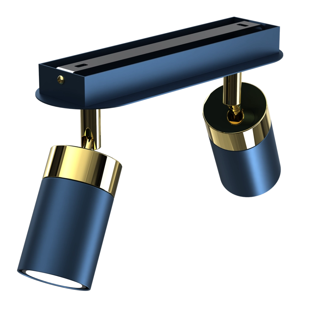Plafoniera 2 faretti GU10 Joker Milagro blu oro MLP7723