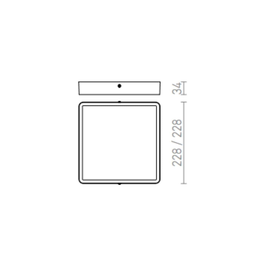 Plafoniera HUE SQ 22 DIMM da soffitto bianco 230V LED 24W 3000K