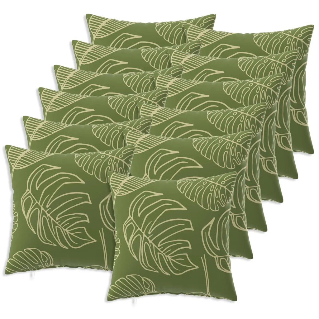 Federa 12 pcs HEERLEN Design a foglia 40 x 40 cm Poliestere 908580