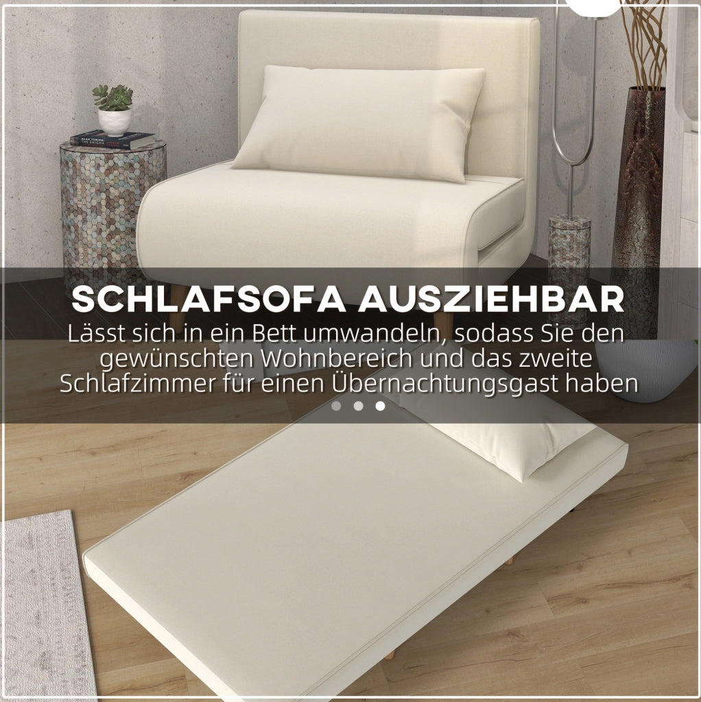 Divano letto singolo scandinavo con schienale regolabile
