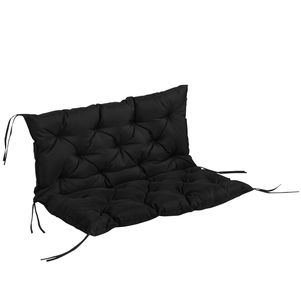 Cuscino per panca a 3 posti 100x98x8 cm, cuscino per panca con lacci, cuscino per seduta, cuscino per sedia da esterno/interno, cuscino per seduta,