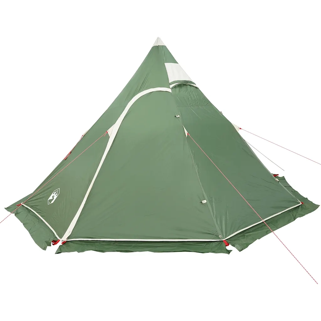 Tenda da Campeggio Tipi per 5 Persone Verde Impermeabile 4009407
