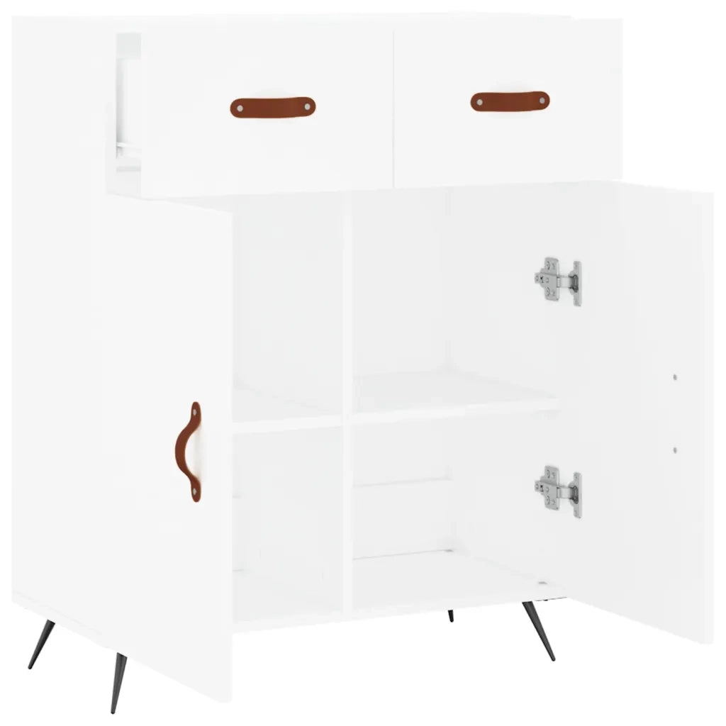 Credenza Bianca 69,5x34x90 cm in Legno Multistrato