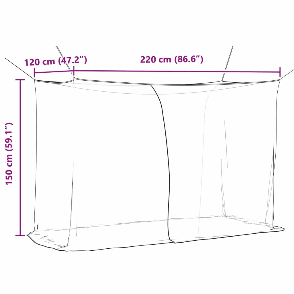 Zanzariera per letto 156 maglia 3 pcs Nero Poliestere 42033574