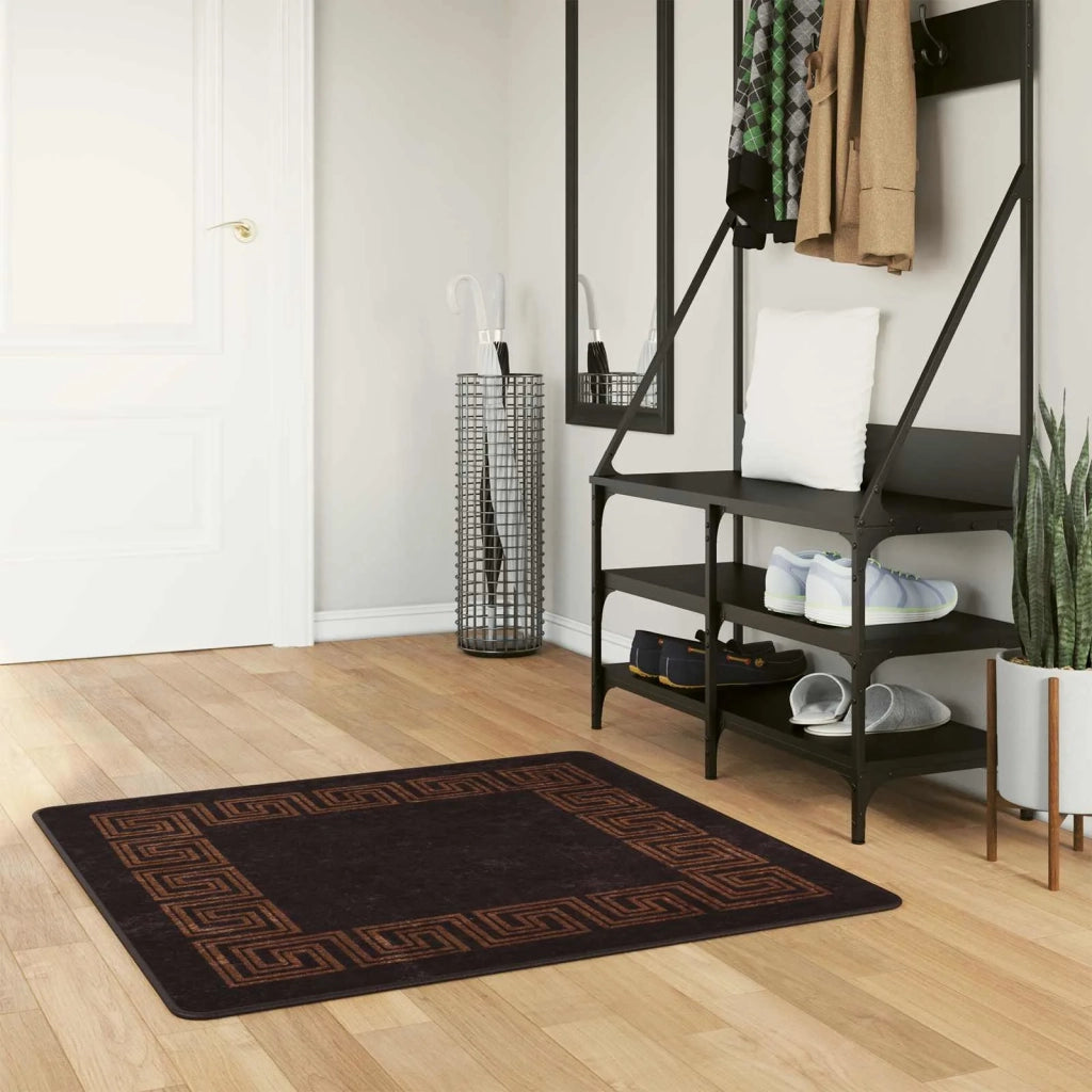 Runner in Moquette | Runner Tappeto MARSA Nero 100 x 100 cm Poliestere e PVC