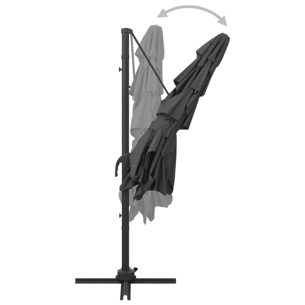 Ombrellone a 4 Livelli Palo in Alluminio-Ombrello da giardino 250x250 cm Antracite