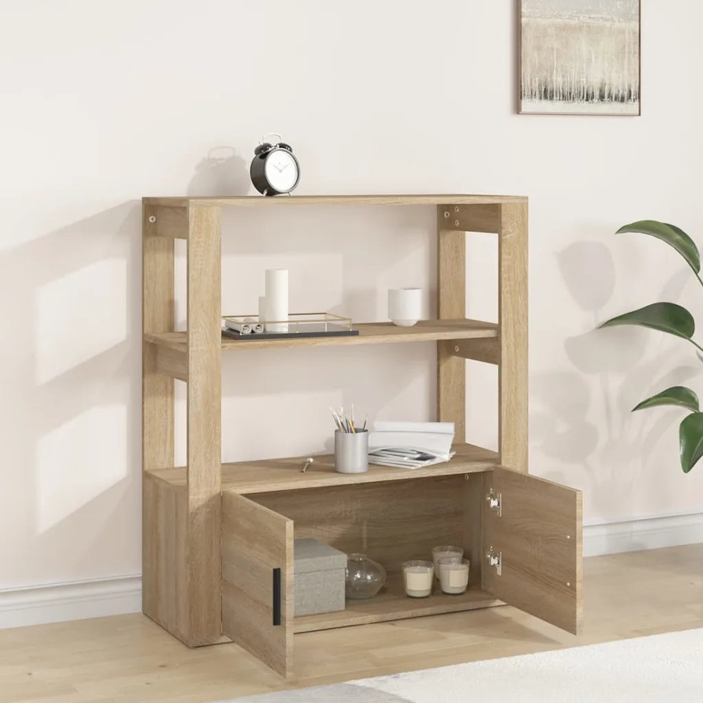 Credenza-Buffet-Armadio da cucina Rovere Sonoma 80x30x90 cm in Legno Multistrato