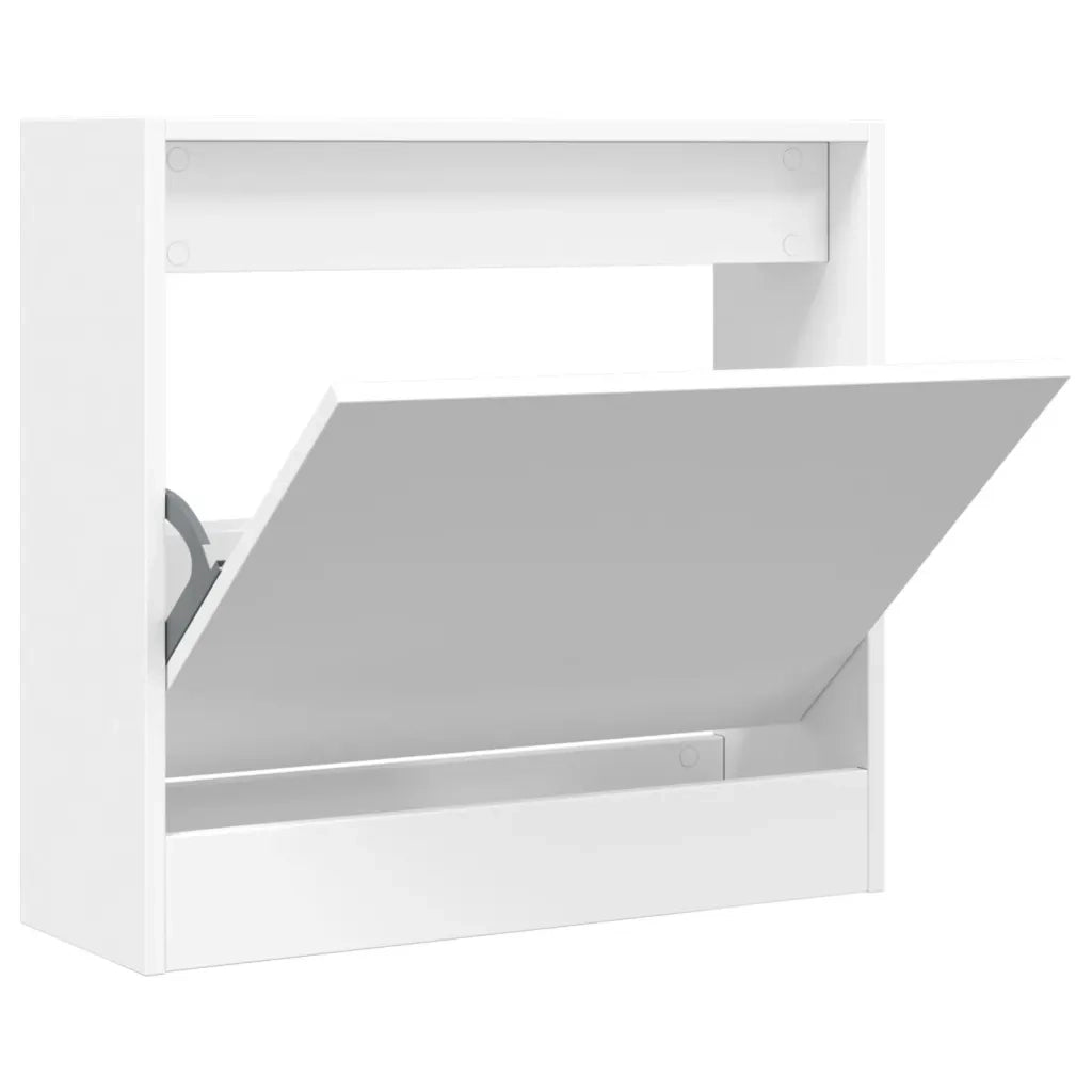 Scarpiera-Scaffale per scarpe Bianca 60x21x57 cm in Legno Multistrato