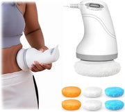Massaggiatore elettrico - efficace per addome, glutei e gambe - 6 pad asciugabili - nero - plastico