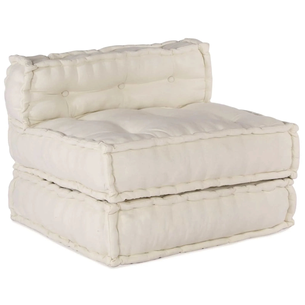 Unità di Divano Modulare 4 pcs Crema Tessuto 3315063