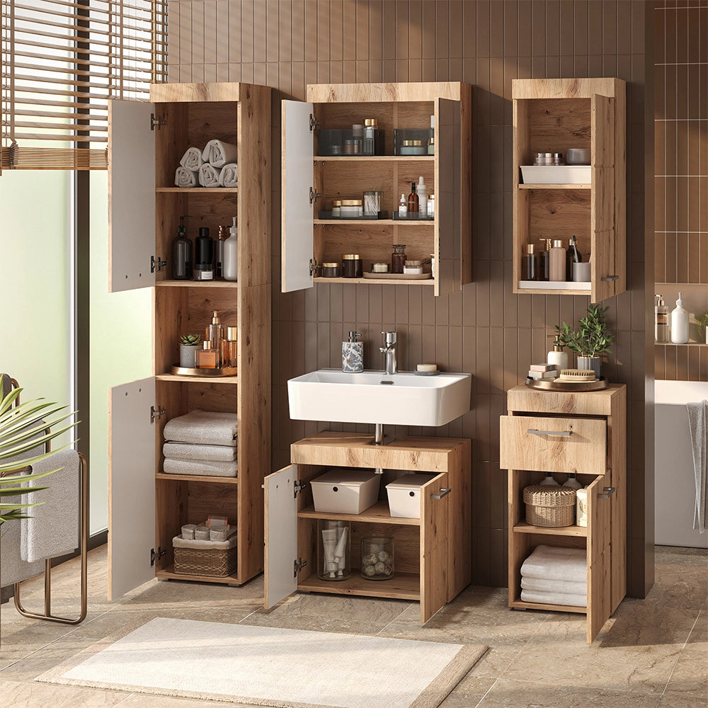 Mobile bagno alto Luna Quercia Wotan 37 x 190 cm Vicco