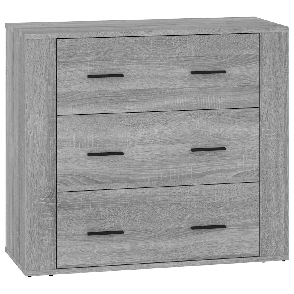 Credenze 3 pz Grigio Sonoma in Legno Multistrato 3185405