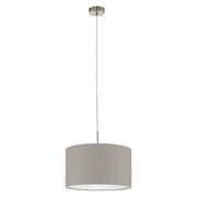 Lampadario A Sospensione Minimal Pasteri Acciaio Nichel Tortora 1 Luce E27
