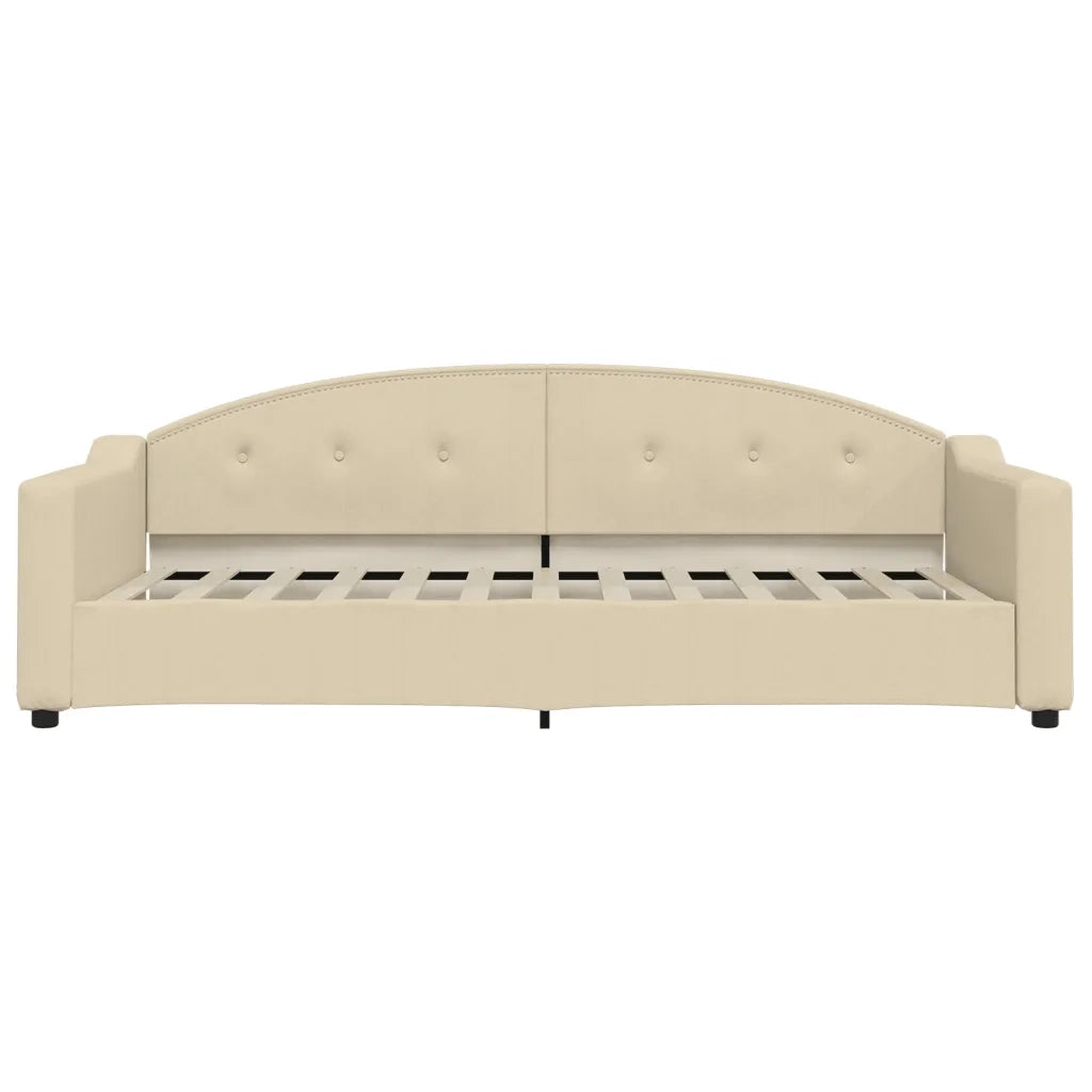 Divano Letto con Letto Estraibile-Sofa Letto-Daybed Crema 90x200 cm in Tessuto 379847