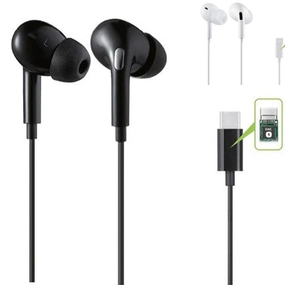 Trade Shop - Auricolari Stereo In-ear Cuffie Connettore Type-c Dac Chip Smartphone Au-tc02 -