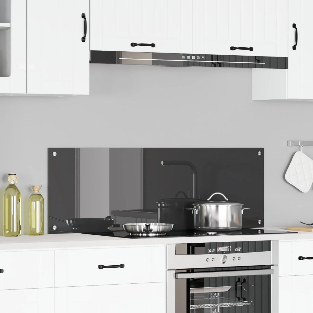 Schienale Cucina Grigio Scuro 120x40x0,6 cm in Vetro Temperato -
