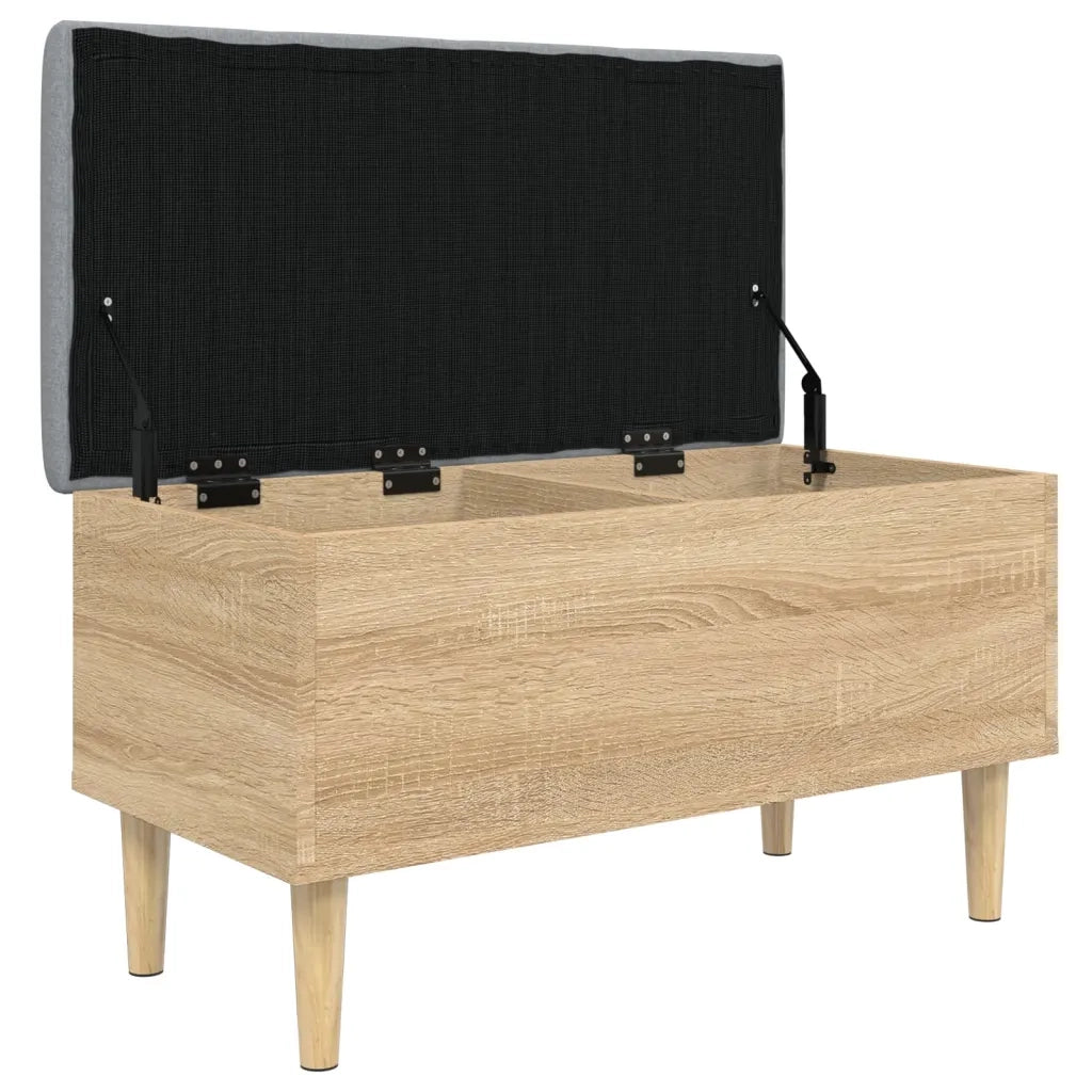 Panca Portaoggetti Rovere Sonoma 82x42x46 cm Legno Multistrato 835077