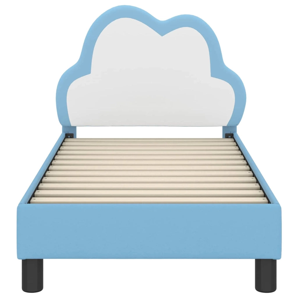 Struttura letto per bambini con testata Blu 70 x 140 cm PU