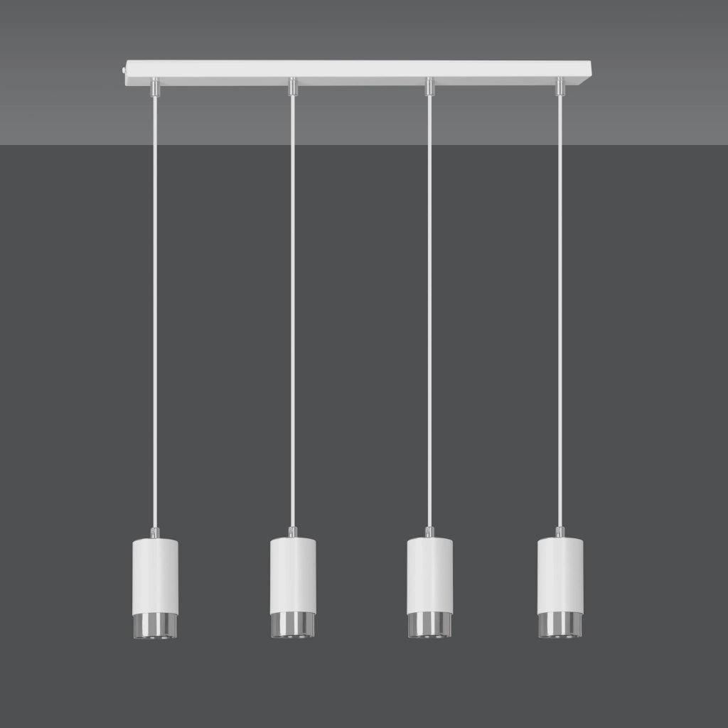 Lampadario Emibig Fumiko 4xGU10 bianco cromo dimmerabile moderno