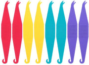 Cinture ortodontiche elastiche - 8 pezzi - Imbustabili elastiche plastiche - Strumento per posizionamento - Rimuovibili elasticamente - Maniglia - Cinghie di allontanamento