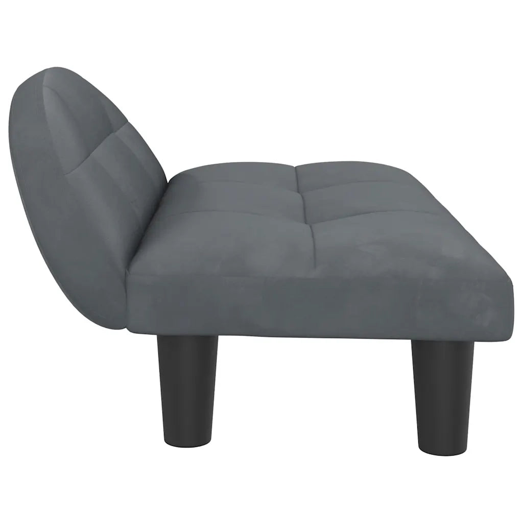 Lettino per Cani Grigio Scuro 70x52x30 cm in Velluto 171940