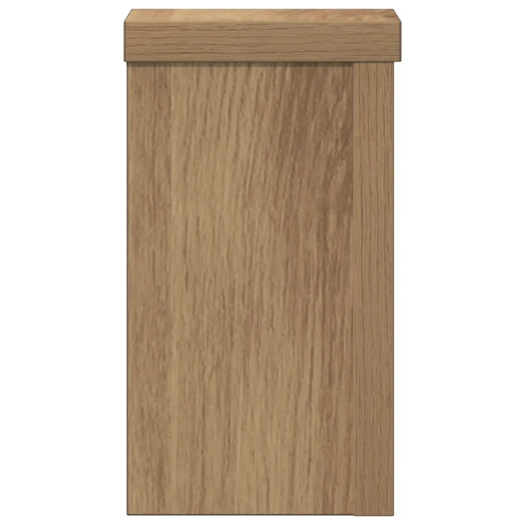 Supporti per Piante 2 pz Rovere 10x10x18 cm in Multistrato 852887