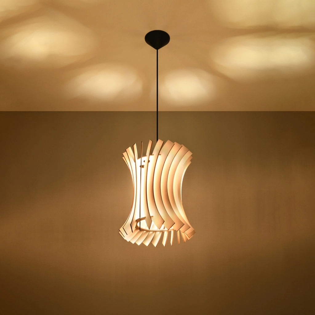 Lampada sospensione Natali Pure Lume legno nero E27