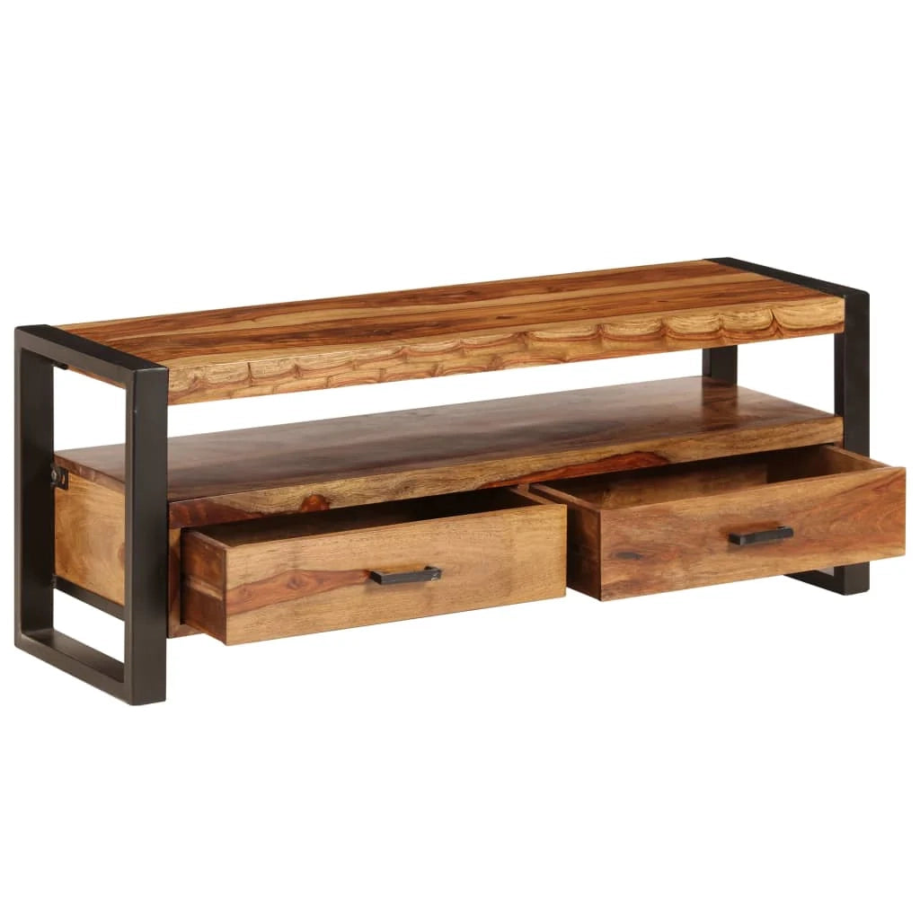 Mobile TV/credenza di design pratico e funzionale 120 cm in legno massello di sheesham 2502029