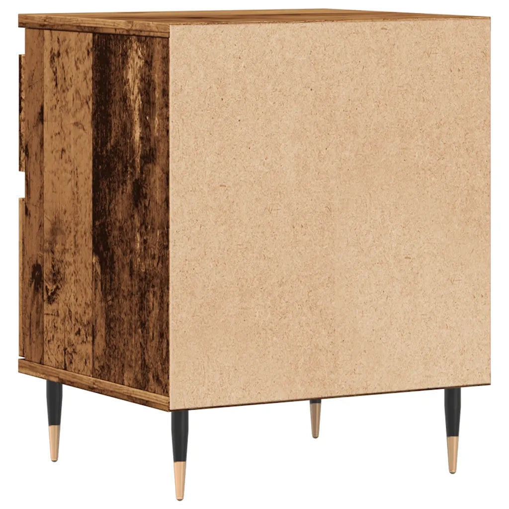 Comodini 2pz-Set di 2 Tavolino da notte Legno Antico 40x35x50 cm in Legno Multistrato 393331