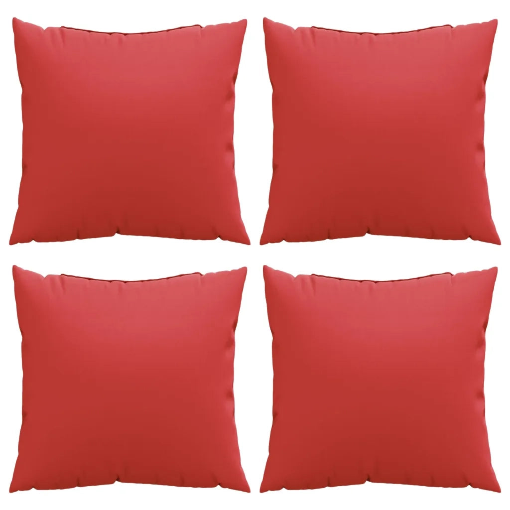 Cuscini per Divano 4 pz Rossi 40x40 cm in Tessuto 360365