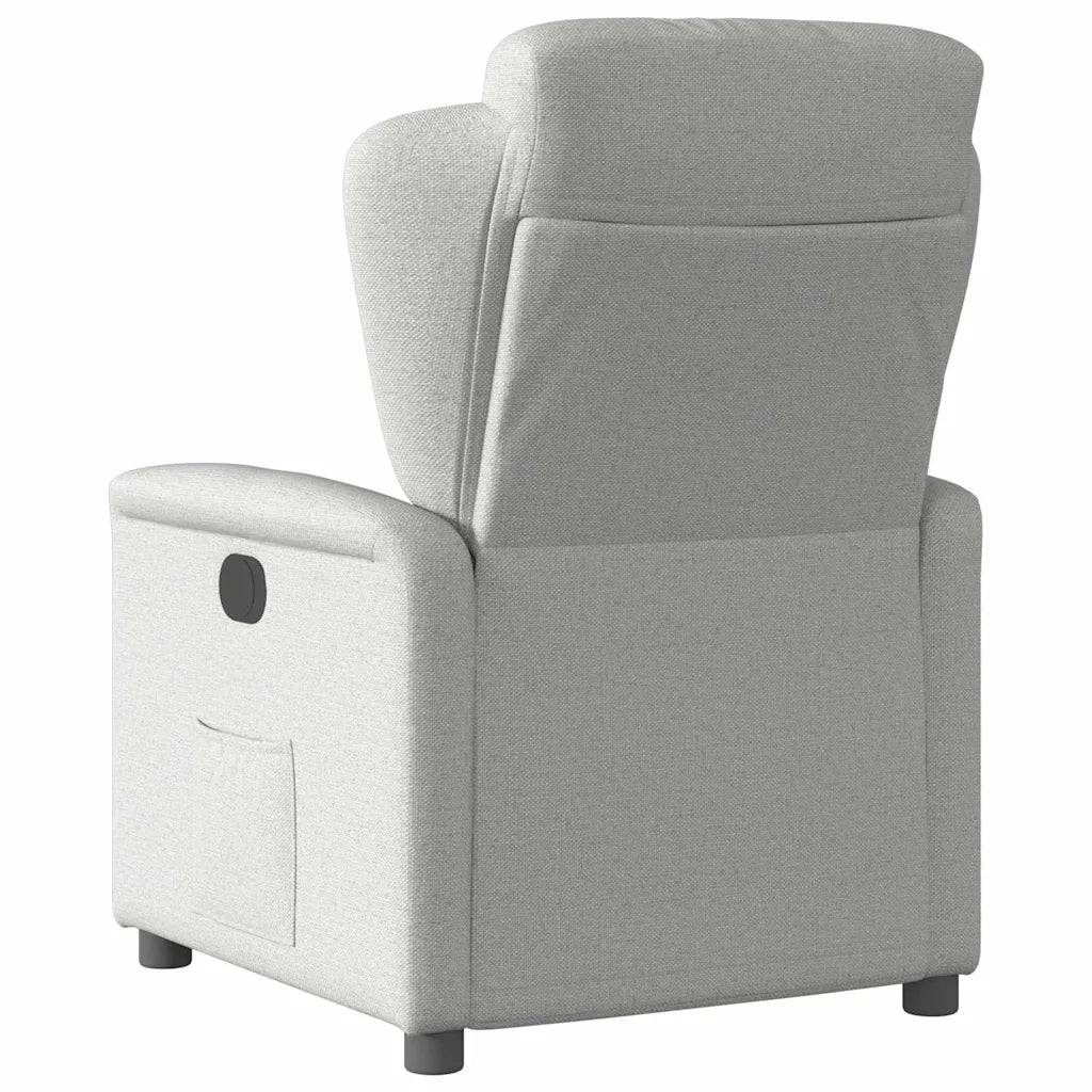 Poltrona Elettrica Reclinabile Grigio Nuvola in Tessuto 3303123