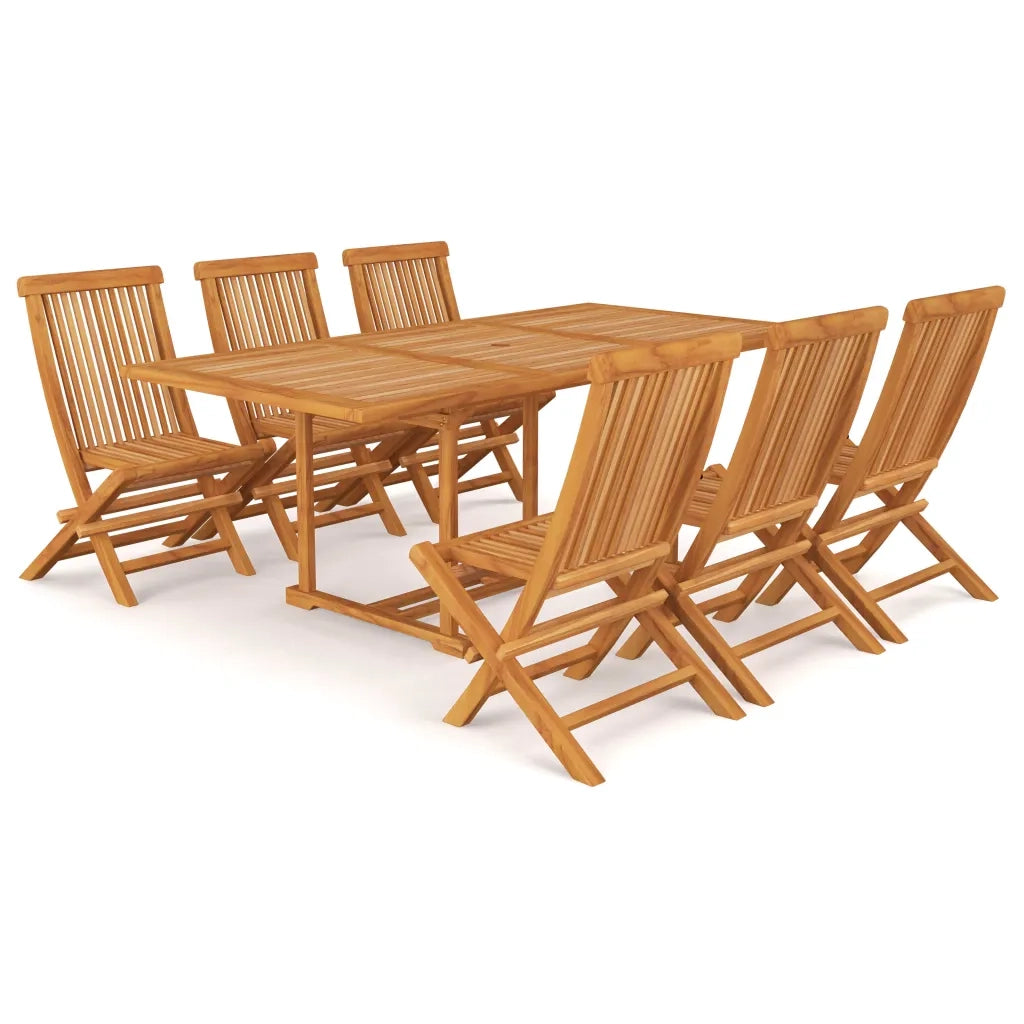 Set da Pranzo da Giardino 7 pz in Legno Massello di Teak cod mxl 40223