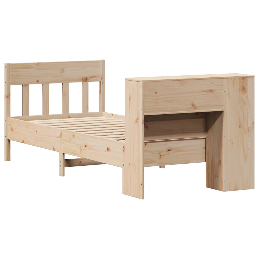 Giroletto con Libreria senza Materasso 75x190 cm in Legno Pino 3323206