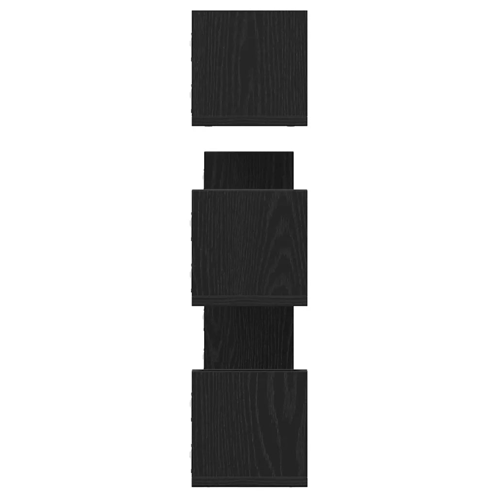 Mensole a Parete 3pz Rovere Nero 80x18x18 cm in Truciolato 868072