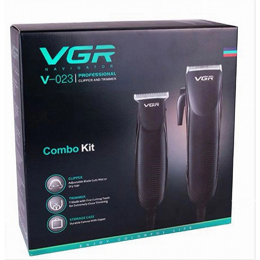 Trade Shop - Kit A 2 Rasoi Combinato Tagliacapelli Barba Trimmer Professionale Con Filo V-023 -