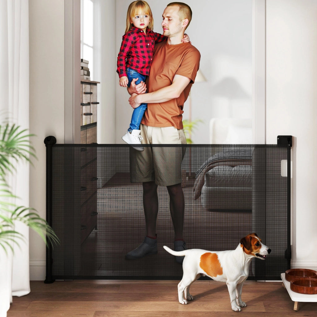 Cancelletto di Sicurezza Estensibile per Cani ¨C Xylo ¨C 0-140 cm Nero