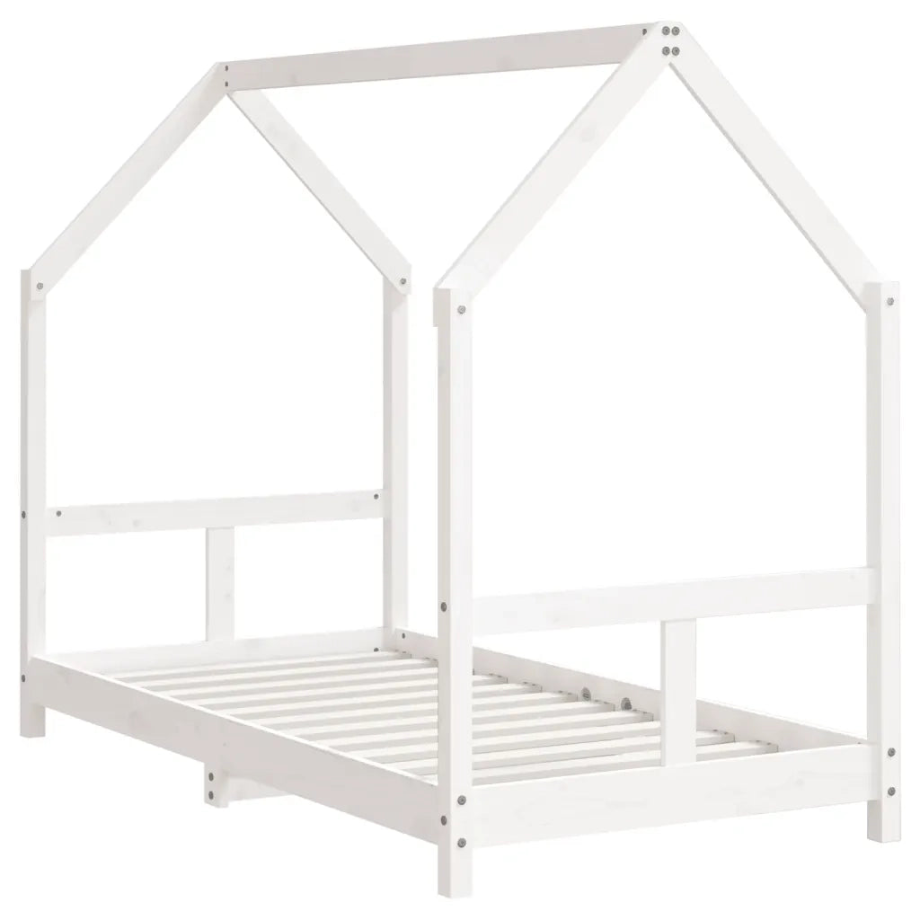 Giroletto per Bambini | Letto Infantile | Lettino Bianco 80x160cm in Legno Massello di Pino