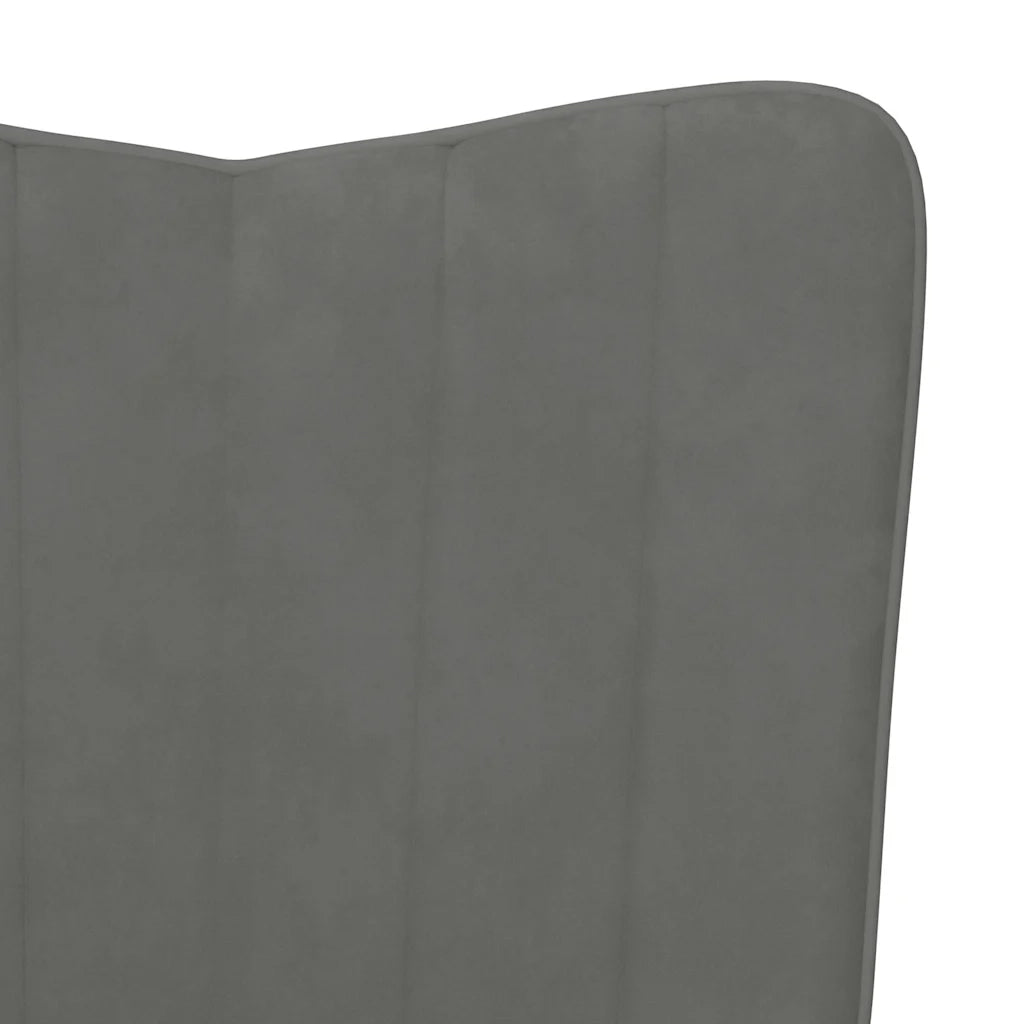 Divano Sedia-Poltrona Relax Grigio Scuro in Velluto