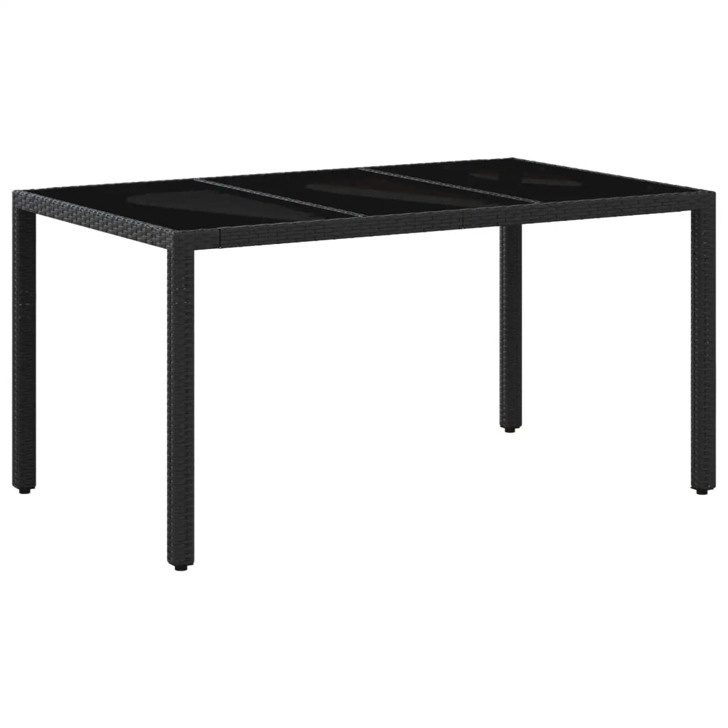 Set da pranzo per esterni 7 pcs Nero e Bianco Crema
